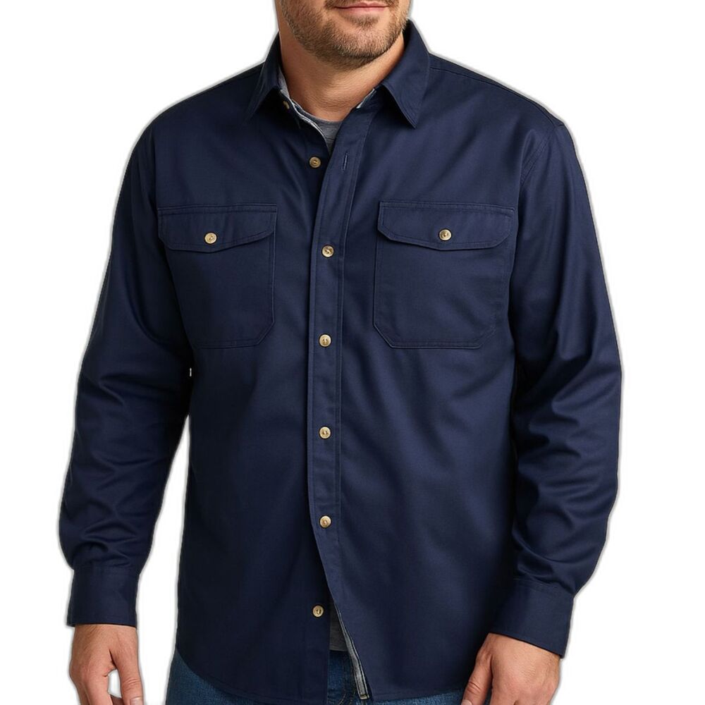 Haband Vintage Men’s Navy Flannel-Lined Shirt | Size XL